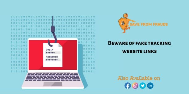 Be cautious of bogus tracking website links.